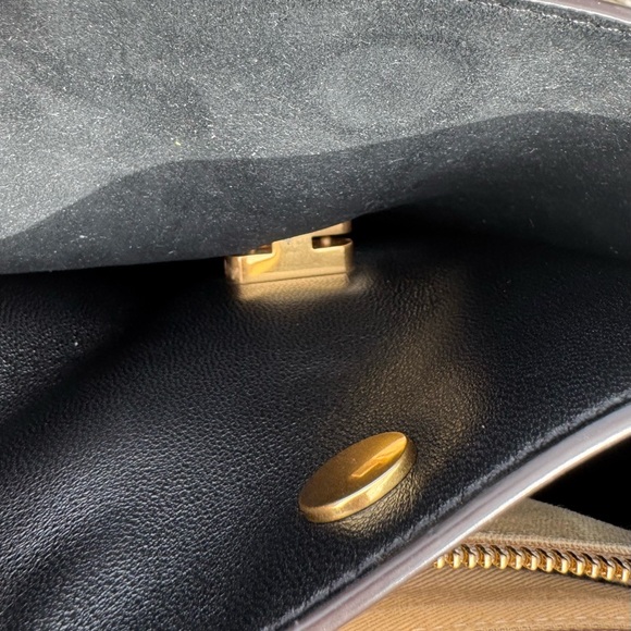 Tory Burch Lee Radziwill Croc-Embossed Leather Bag - Picture 12 of 15